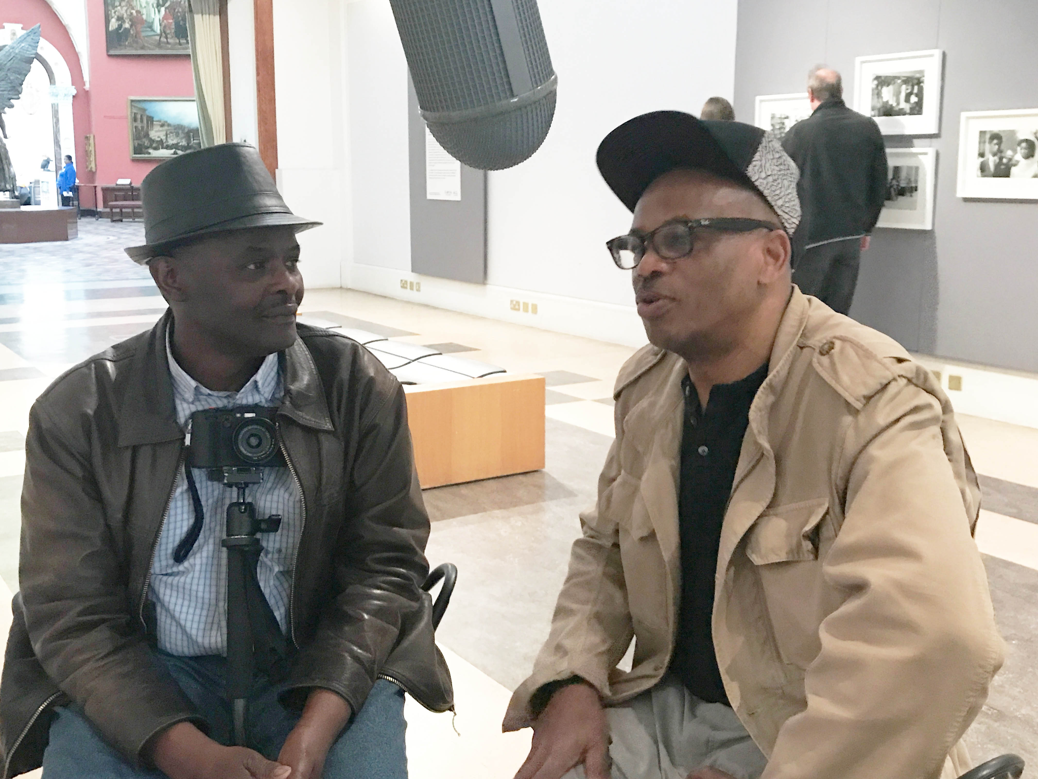 This was the first time Norville Bynoe (right) with the photographer Vanley Burke. This was the first time Norville had seen the photograph in which he features